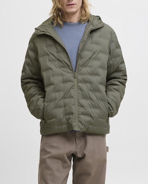 Imagen 0 de Chaqueta acolchada de hombre con cremallera y capucha