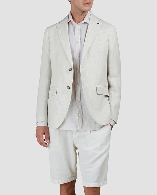 Imagen 0 de Americana de hombre de tallas grandes lino medio forro