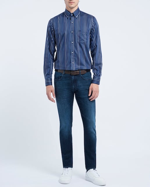 Imagen 0 de Pantalón jeans oscuro de hombre jeans 5 bolsillos