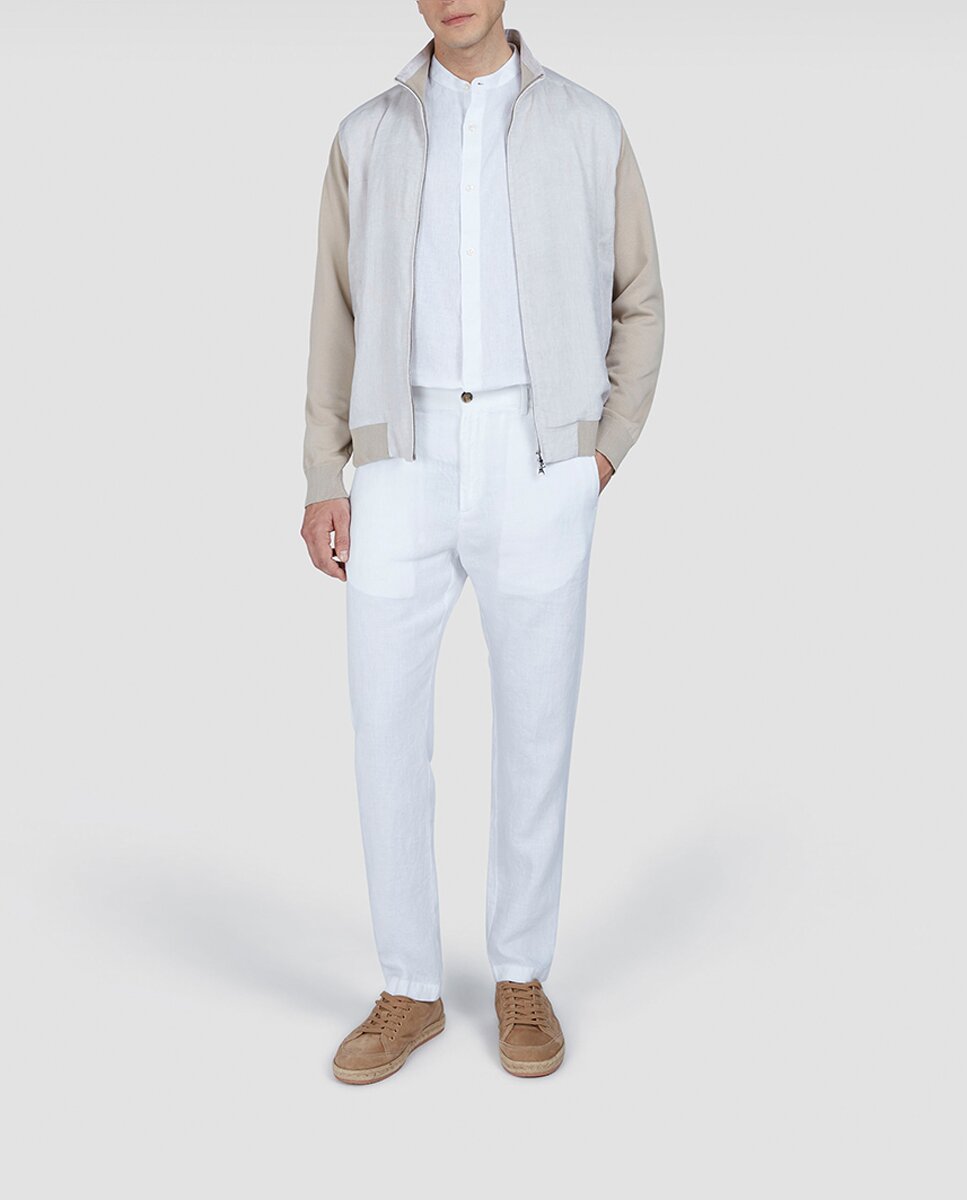 Imagen 0 de Pantalón de hombre chino sin pliegues lino