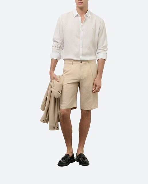 Imagen 0 de Bermuda de hombre lisa de lino