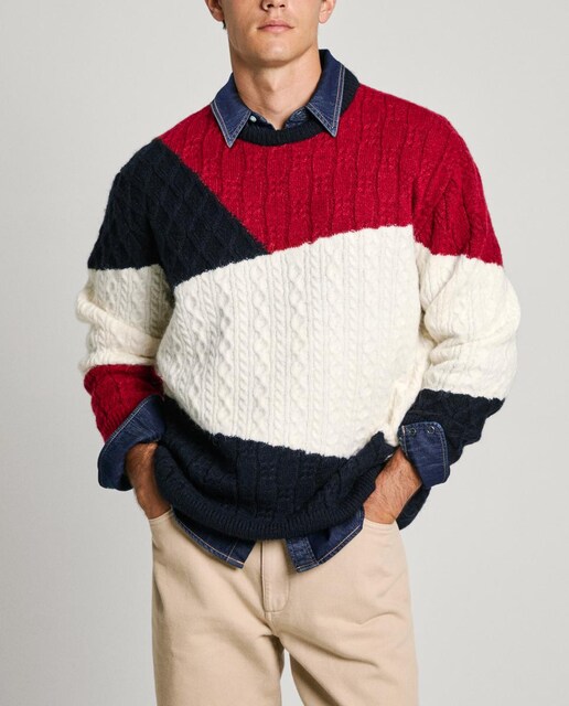 Imagen 0 de Jersey de hombre punto grueso y de cuello redondo