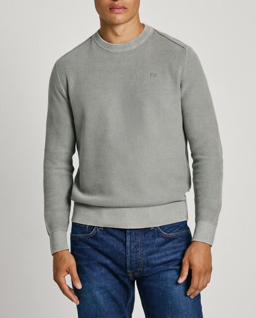 Imagen 0 de Jersey de hombre en puntadas de piqué y costuras decorativas