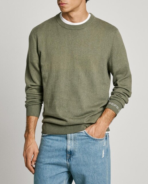 Imagen 0 de Jersey de hombre cuello redondo con punto liso