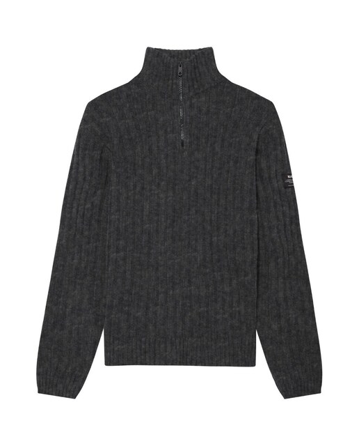 Imagen 0 de Jersey de hombrecon fit regular y cuello alto con cierre de cremallera