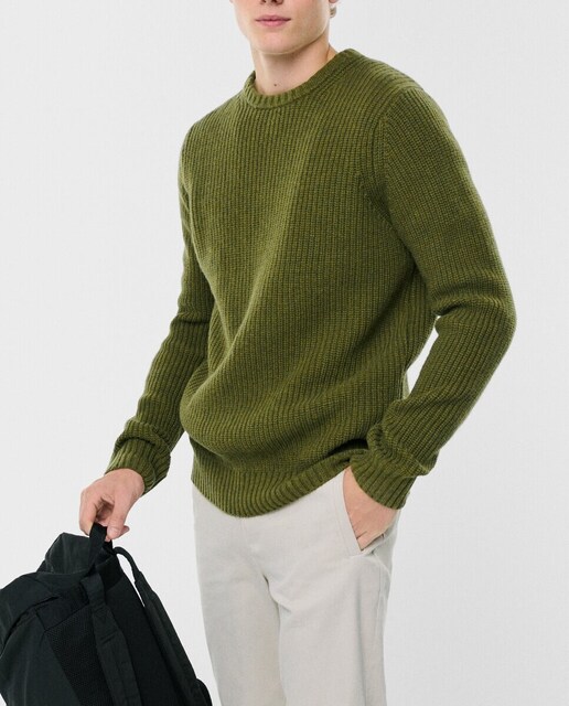 Imagen 0 de Jersey de hombre con fit regular y cuello redondo