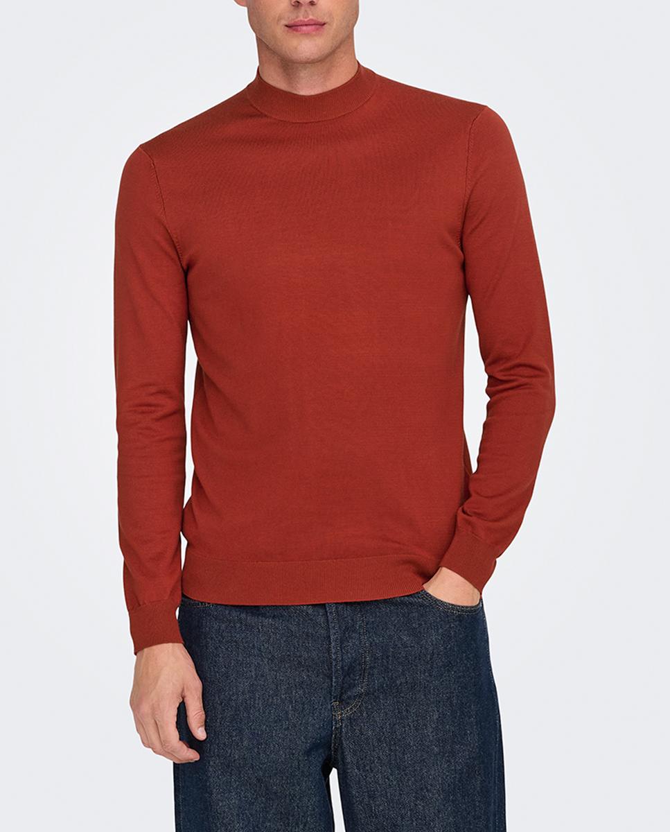 Imagen 0 de Jersey de punto manga larga de hombre cuello alto