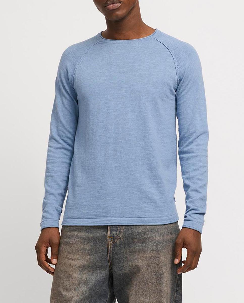 Imagen 0 de Jersey de punto de mangas largas y corte regular de hombre