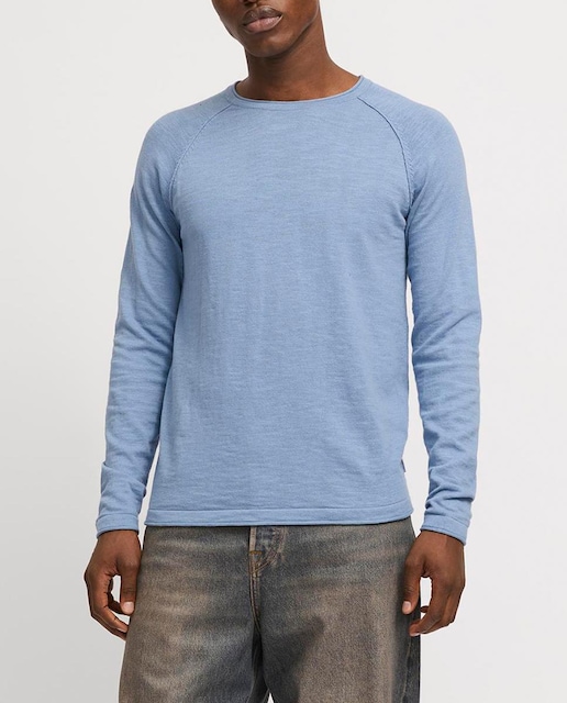 Imagen 0 de Jersey de punto de mangas largas y corte regular de hombre