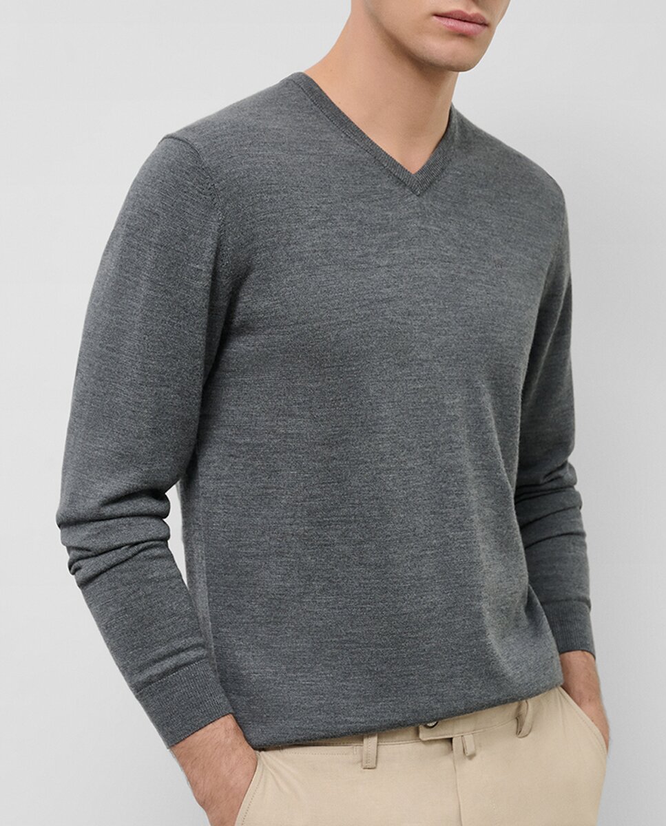 Imagen 0 de Jersey de hombre de lana cuello pico
