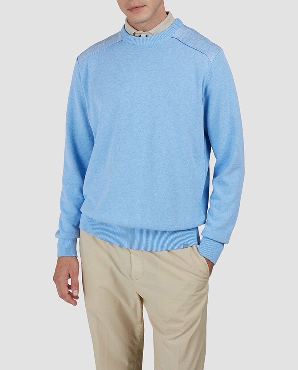 Imagen 0 de Jersey de hombre inserciones lino en hombros