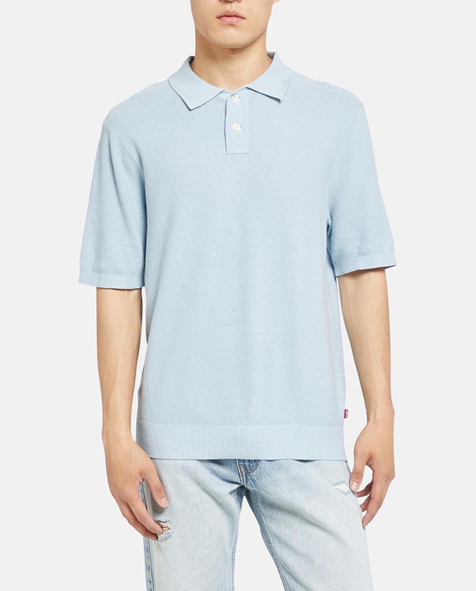 Imagen 0 de Jersey de hombre tipo polo con toque de lino