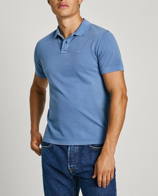 Imagen 0 de Polo de hombre manga corta con bordado en el pecho