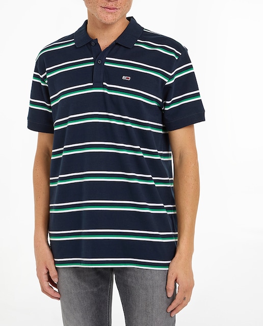 Imagen 0 de Polo de hombre de rayas y manga corta