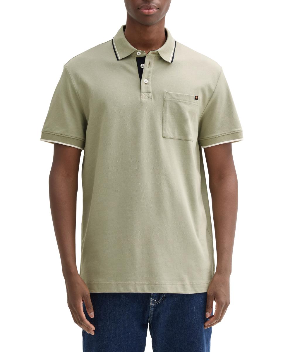 Imagen 0 de Polo de hombre de manga corta con bolsillo liso