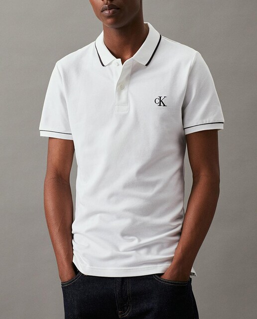 Imagen 0 de Polo de hombre slim blanco