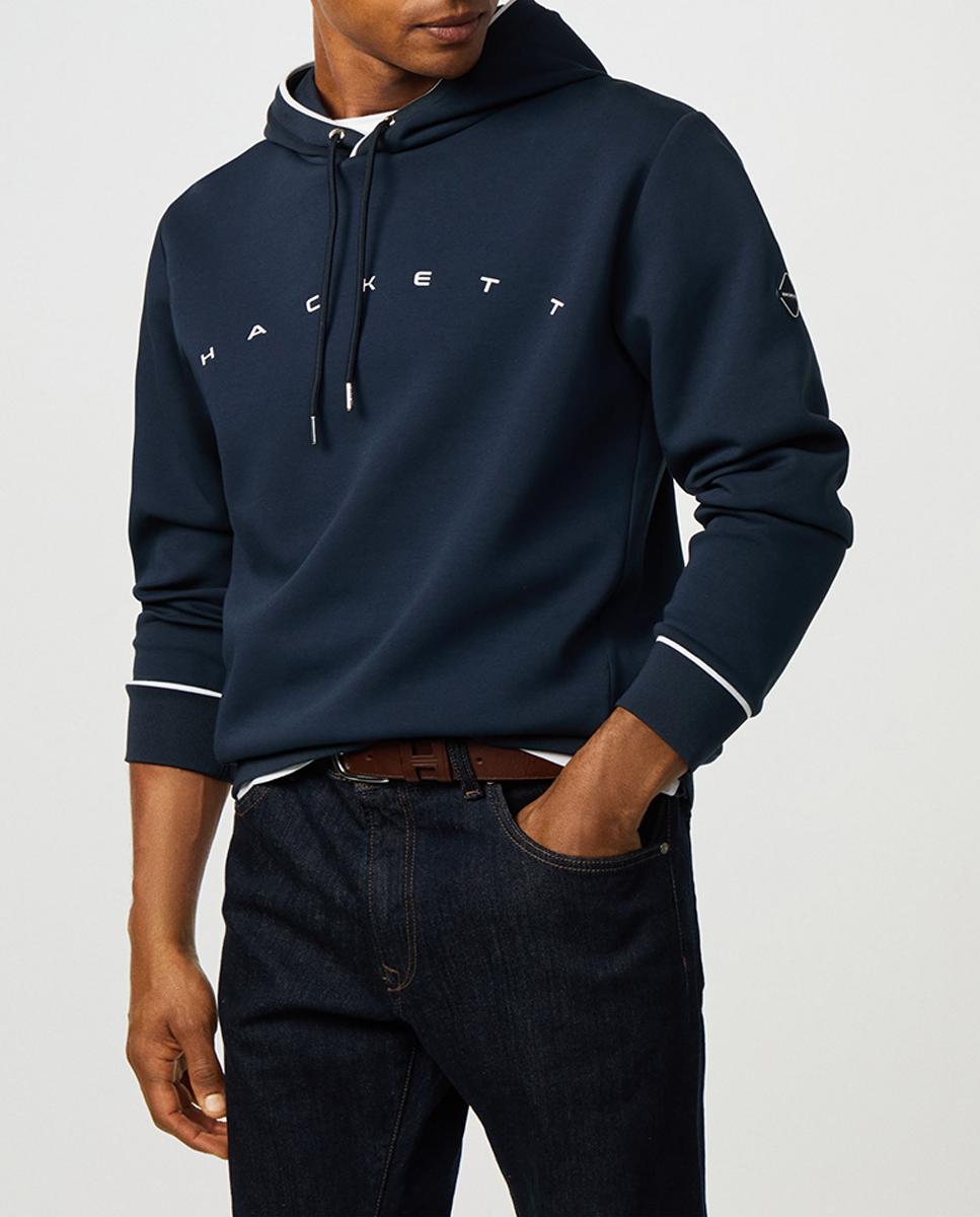 Imagen 0 de Sudadera de hombre con capucha y logo en el pecho tallas grandes