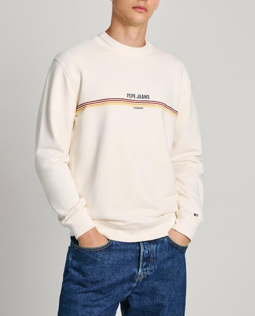 Imagen 0 de Sudadera de hombre de cuello redondo con estampado frontal