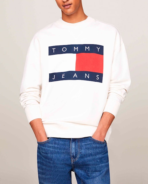 Imagen 0 de Sudadera de hombre con cuello caja y print frontal