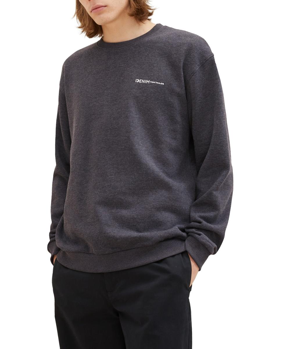Imagen 0 de Sudadera de hombre lisa con cuello redondo