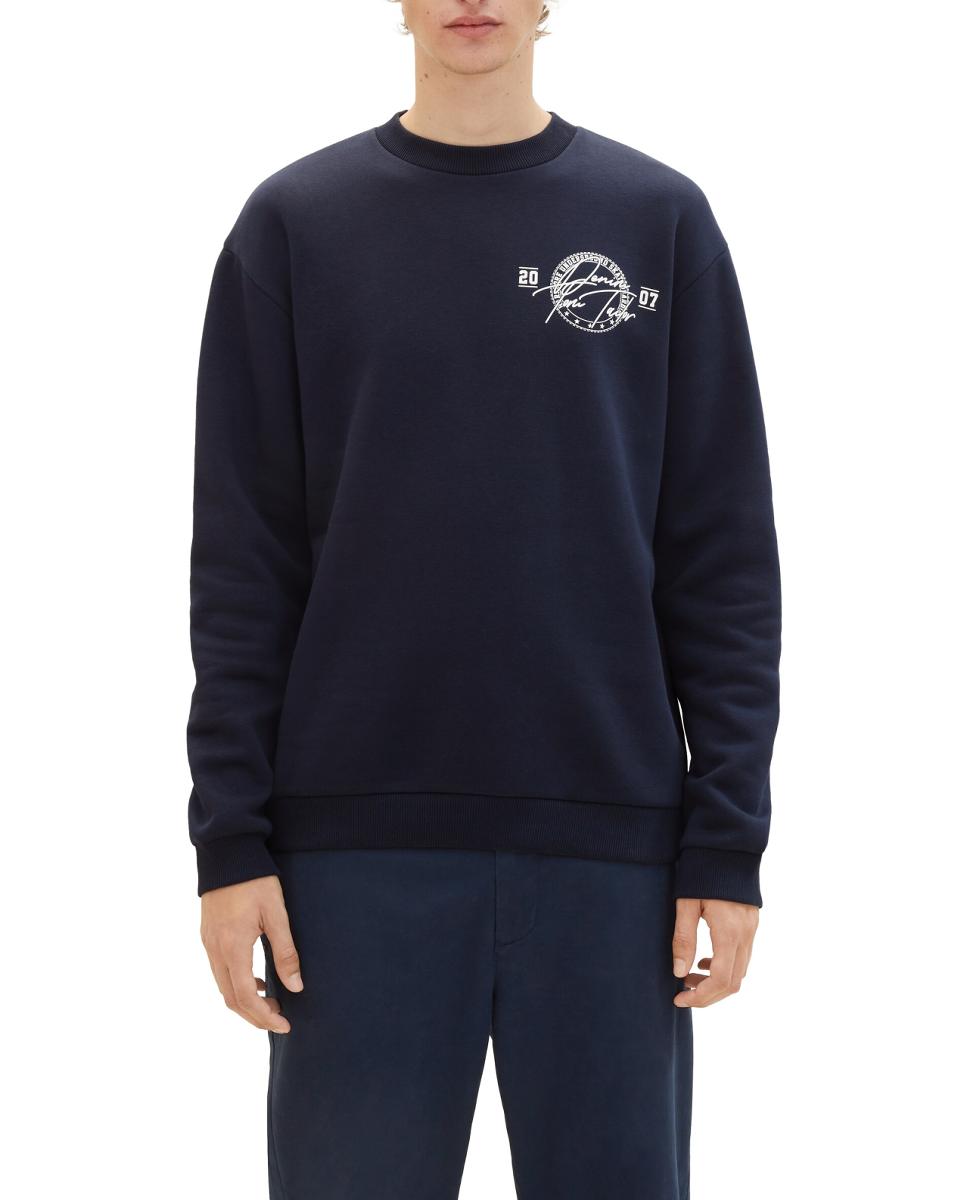 Imagen 0 de Sudadera de hombre cuello redondo y dibujo frontal