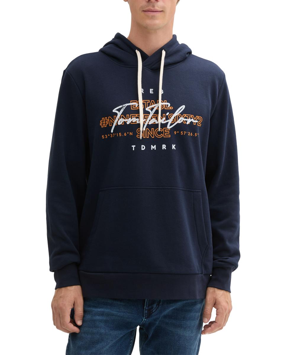 Imagen 0 de Sudadera de hombre con estampado grande con capucha