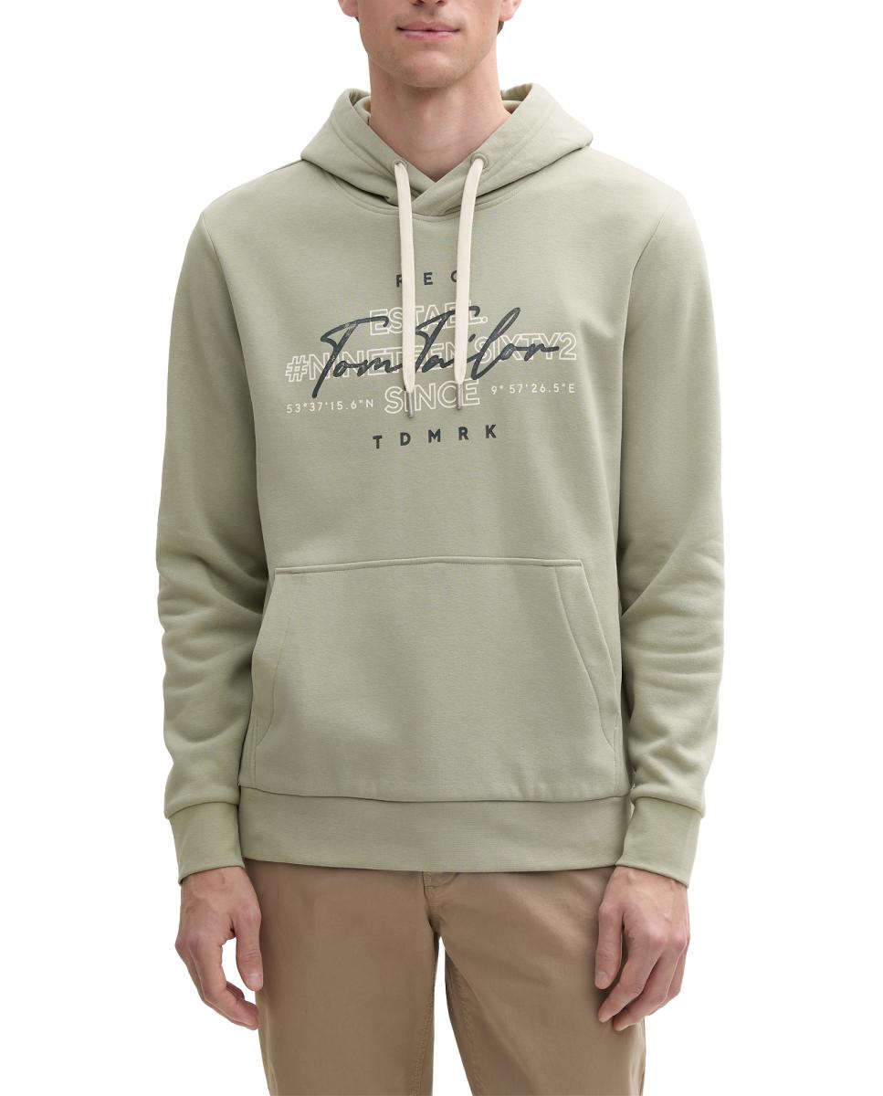 Imagen 0 de Sudadera de hombre con estampado grande con capucha
