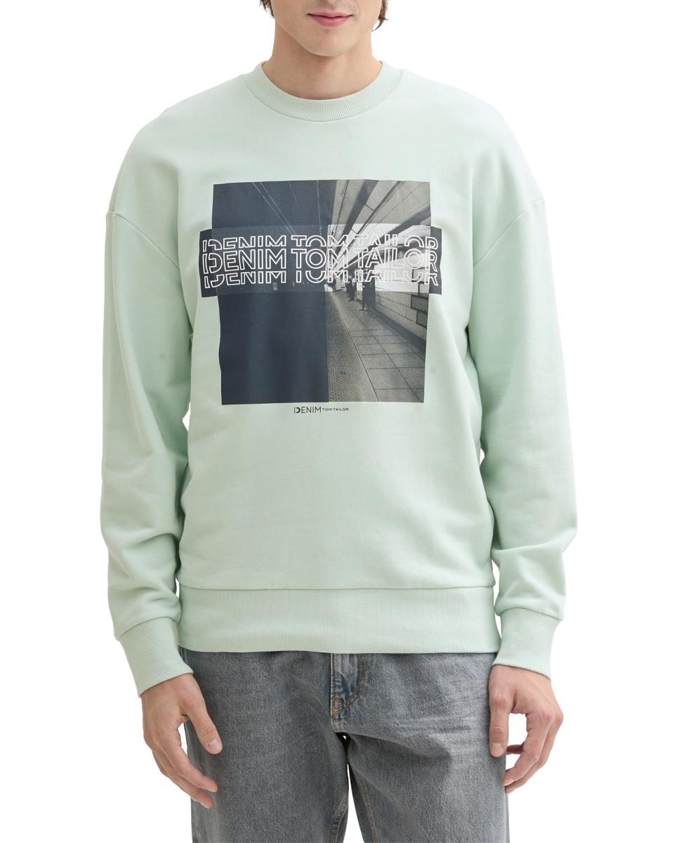 Imagen 0 de Sudadera de hombre de manga larga y estampado grande