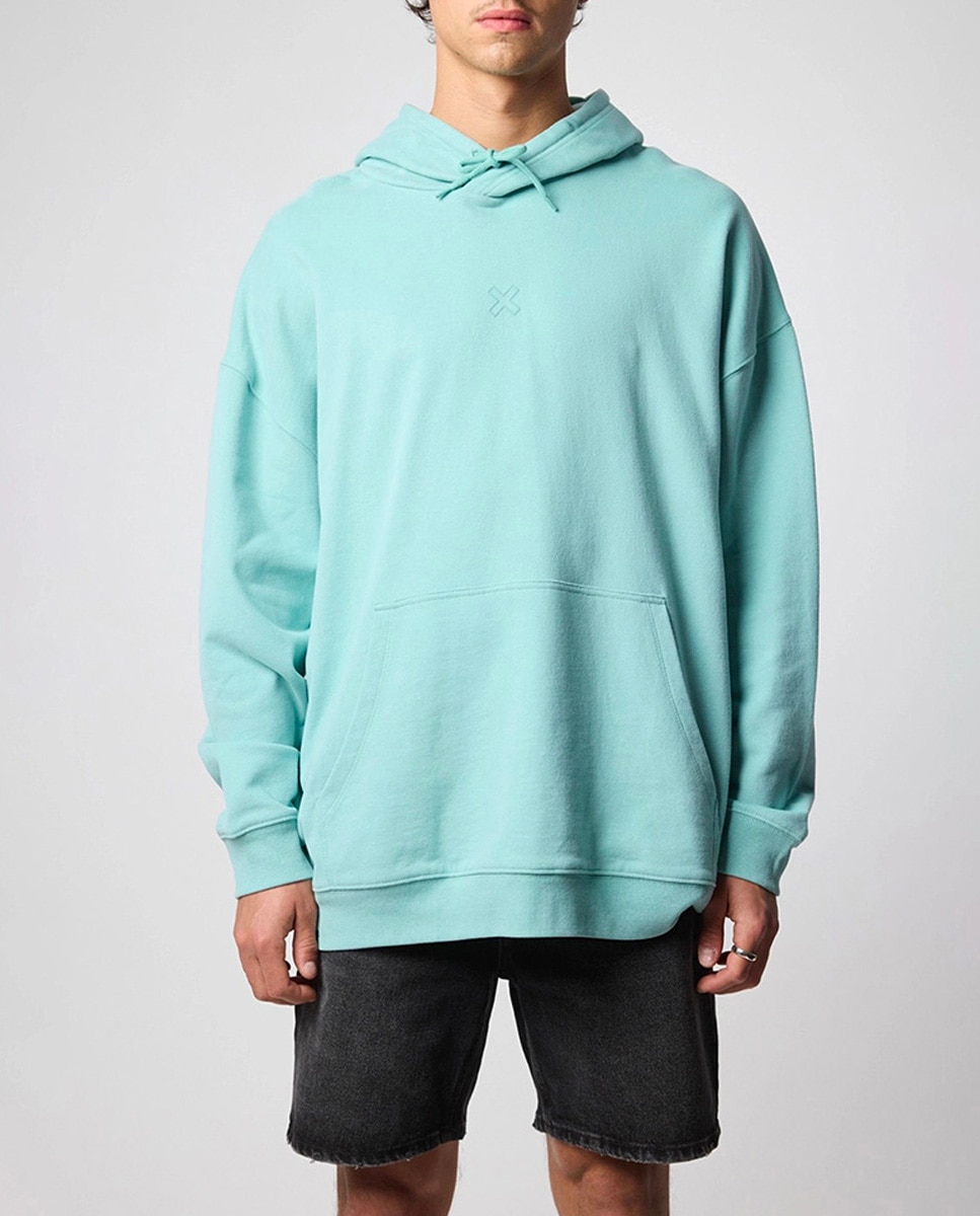 Imagen 0 de Hoodie con print delantero y trasero de hombre