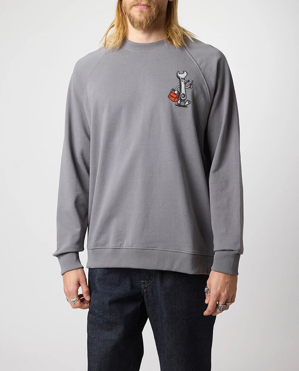 Imagen 0 de Sudadera con bordado delantero de hombre