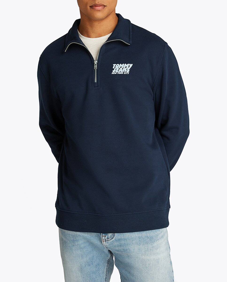 Imagen 0 de Sudadera de hombre con cuello de cremallera y fit regular