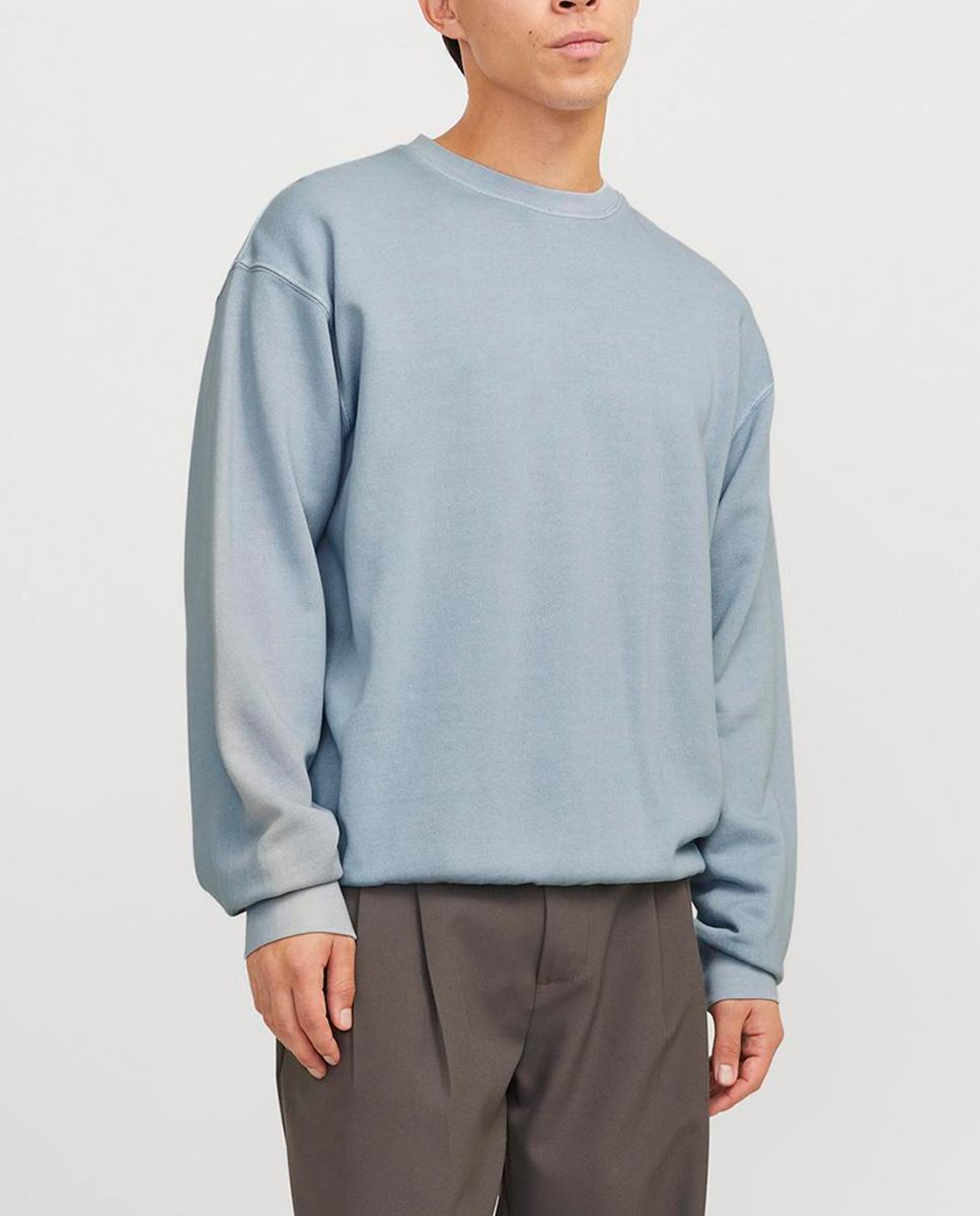 Imagen 0 de Sudadera lisa de hombre de mangas largas y cuello redondo