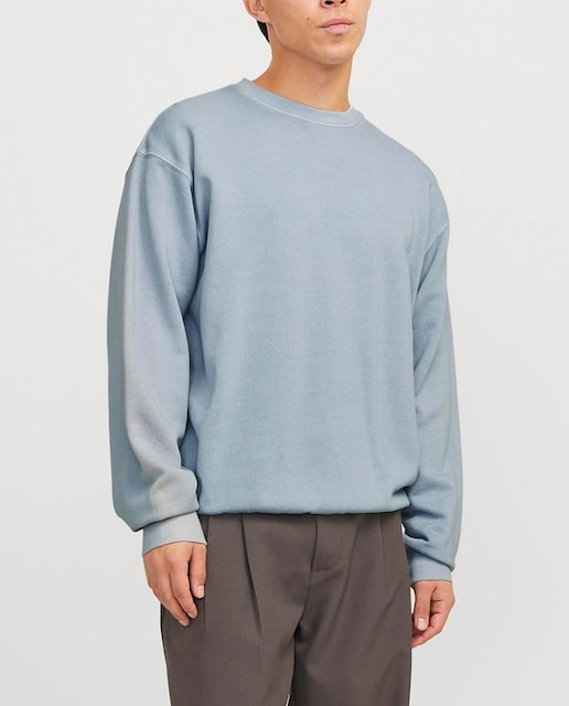 Imagen 0 de Sudadera lisa de hombre de mangas largas y cuello redondo