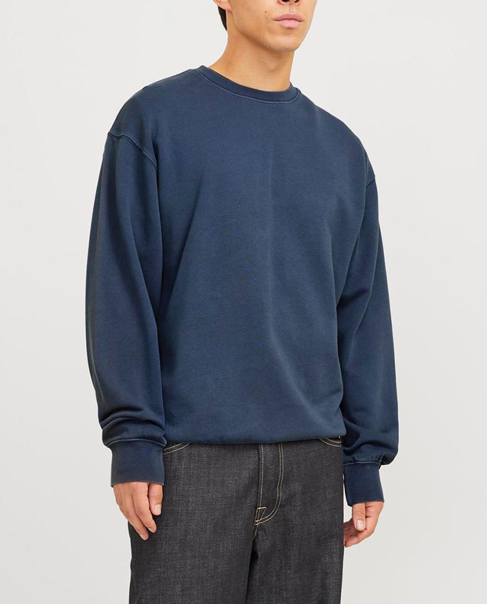 Imagen 0 de Sudadera lisa de hombre de mangas largas y cuello redondo