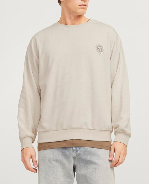 Imagen 0 de Sudadera de mangas largas cuello redondo y print trasero de hombre