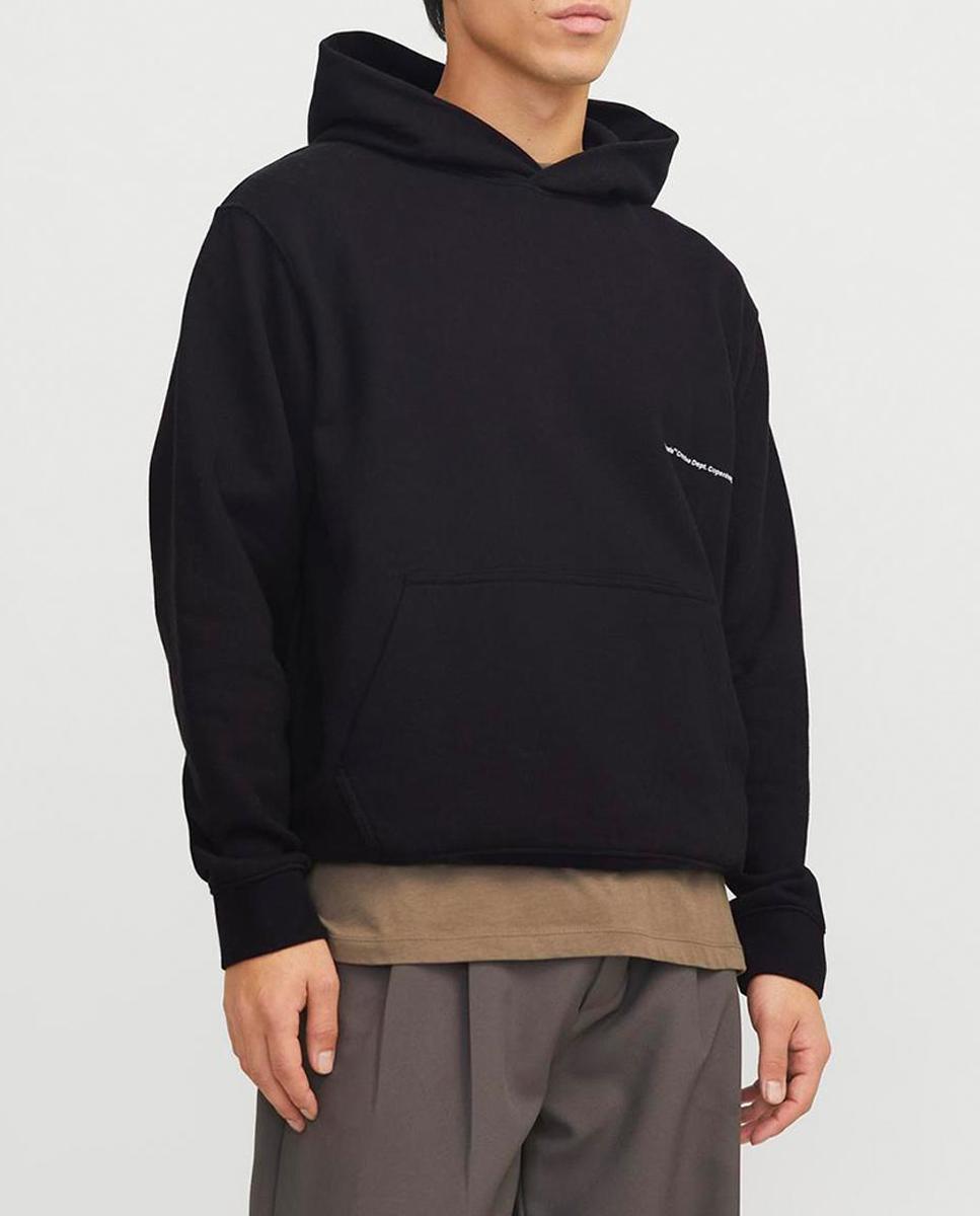 Imagen 0 de Sudadera de mangas largas con capucha y detalle lateral de hombre