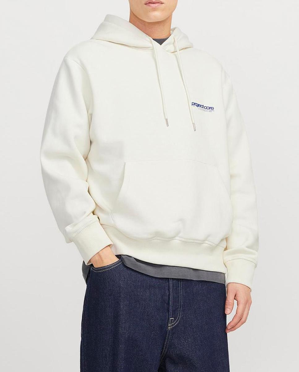 Imagen 0 de Sudadera de manga larga cuello redondo print trasero y capucha de hombre