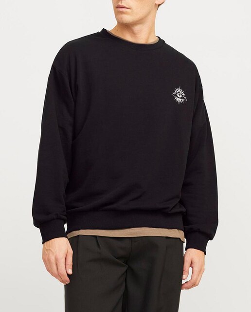 Imagen 0 de Sudadera de mangas largas cuello redondo y print trasero de hombre
