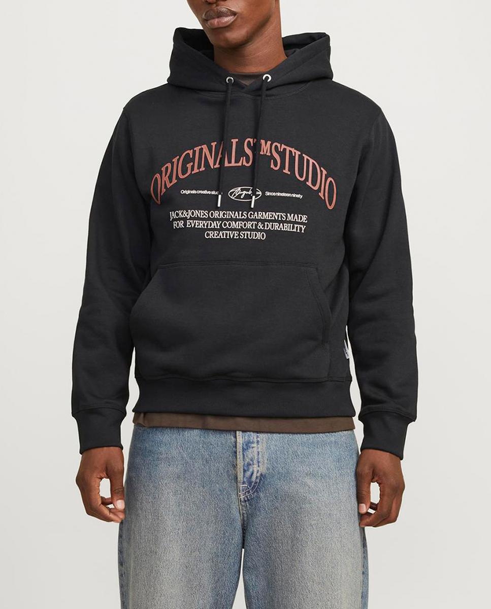 Imagen 0 de Sudadera con capucha, mangas largas y logo trasero de hombre.