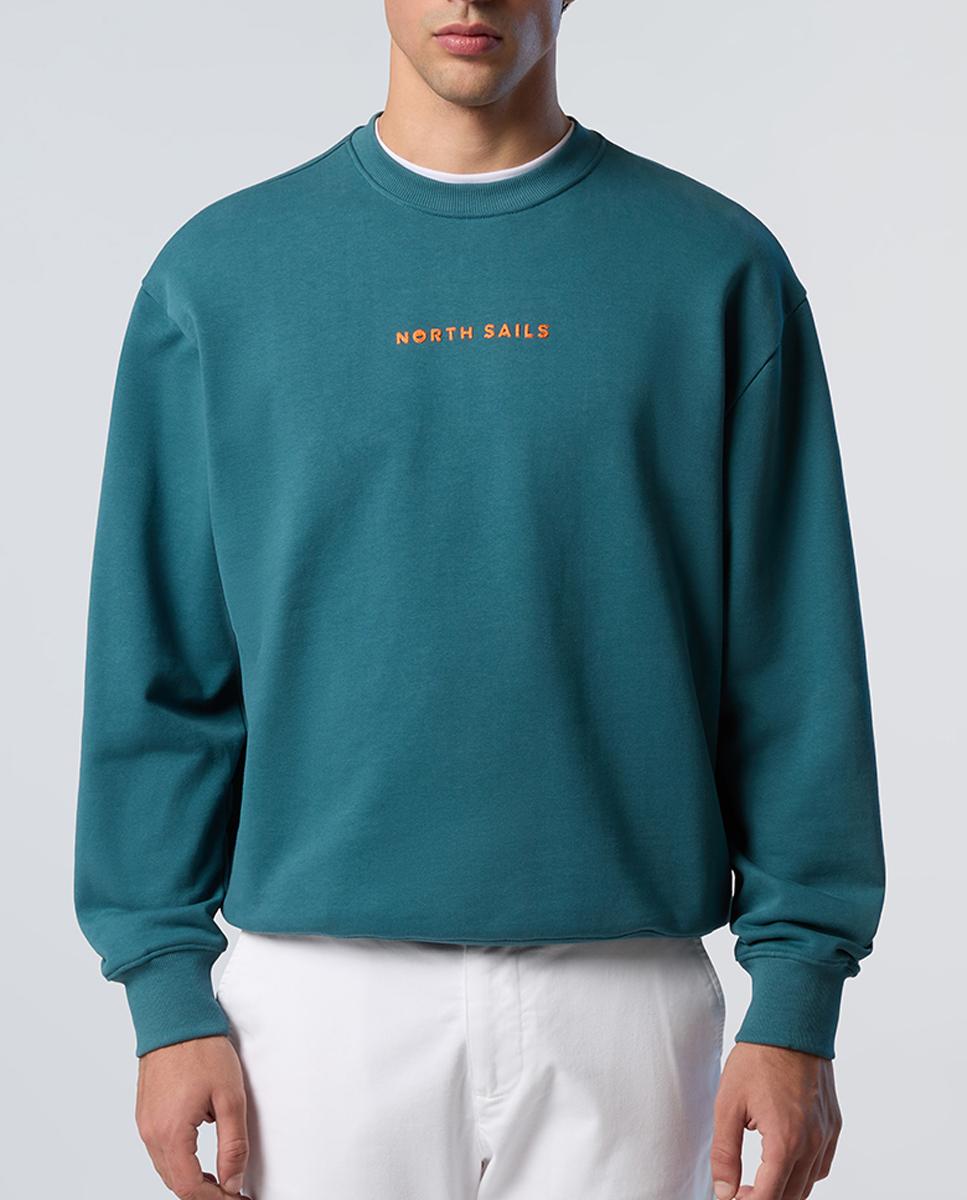 Imagen 0 de Sudadera de hombre algodón orgánico cuello redondo