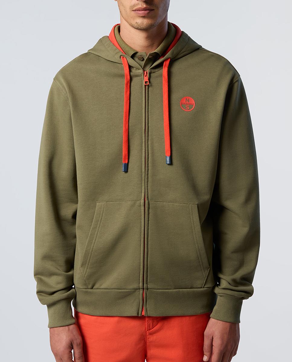Imagen 0 de Sudadera de hombre algodón orgánico con cremallera y capucha