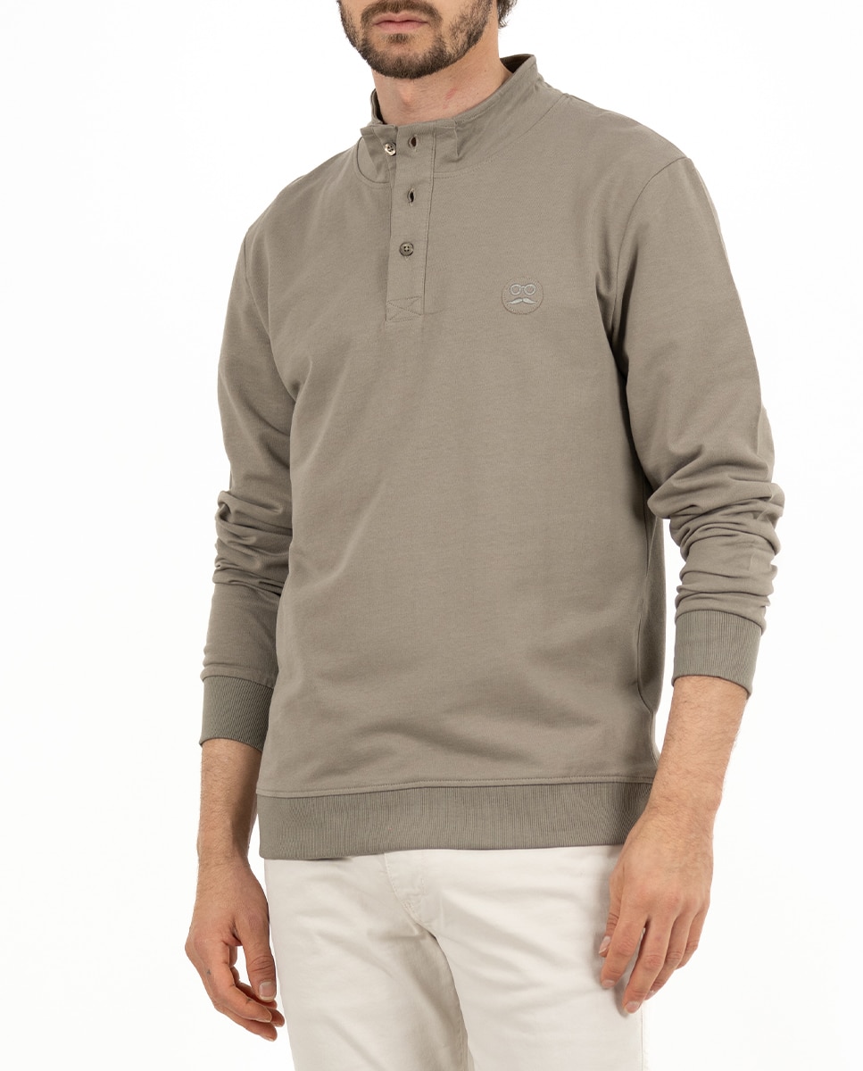 Imagen 0 de Sudadera cuello caja de hombre con manga larga