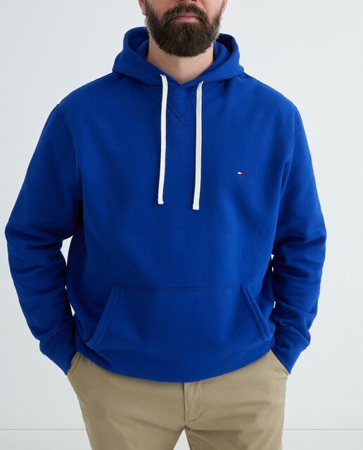 Imagen 0 de Sudadera perchada con capucha y logo bordado en el pecho tallas grandes