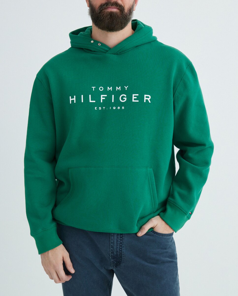 Imagen 0 de Sudadera con capucha y logo impreso tallas grandes