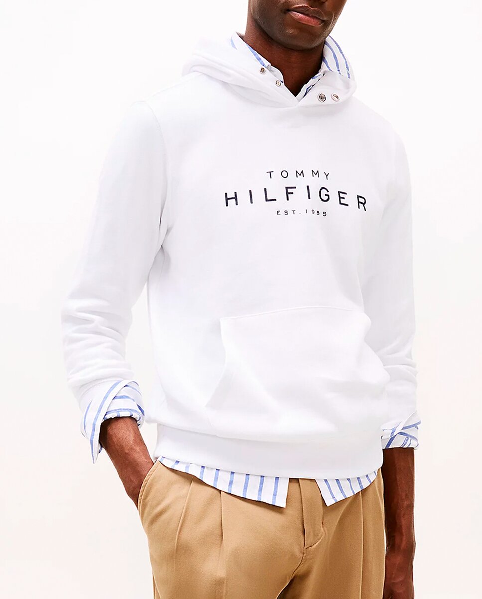 Imagen 0 de Sudadera con capucha y logo frontal impreso de hombre