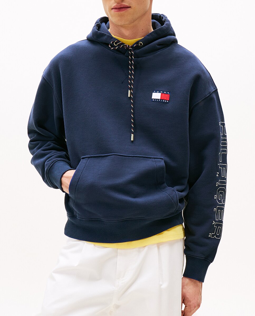 Imagen 0 de CÁPSULA SAILING: Sudadera de caballero con capucha y branding bordado