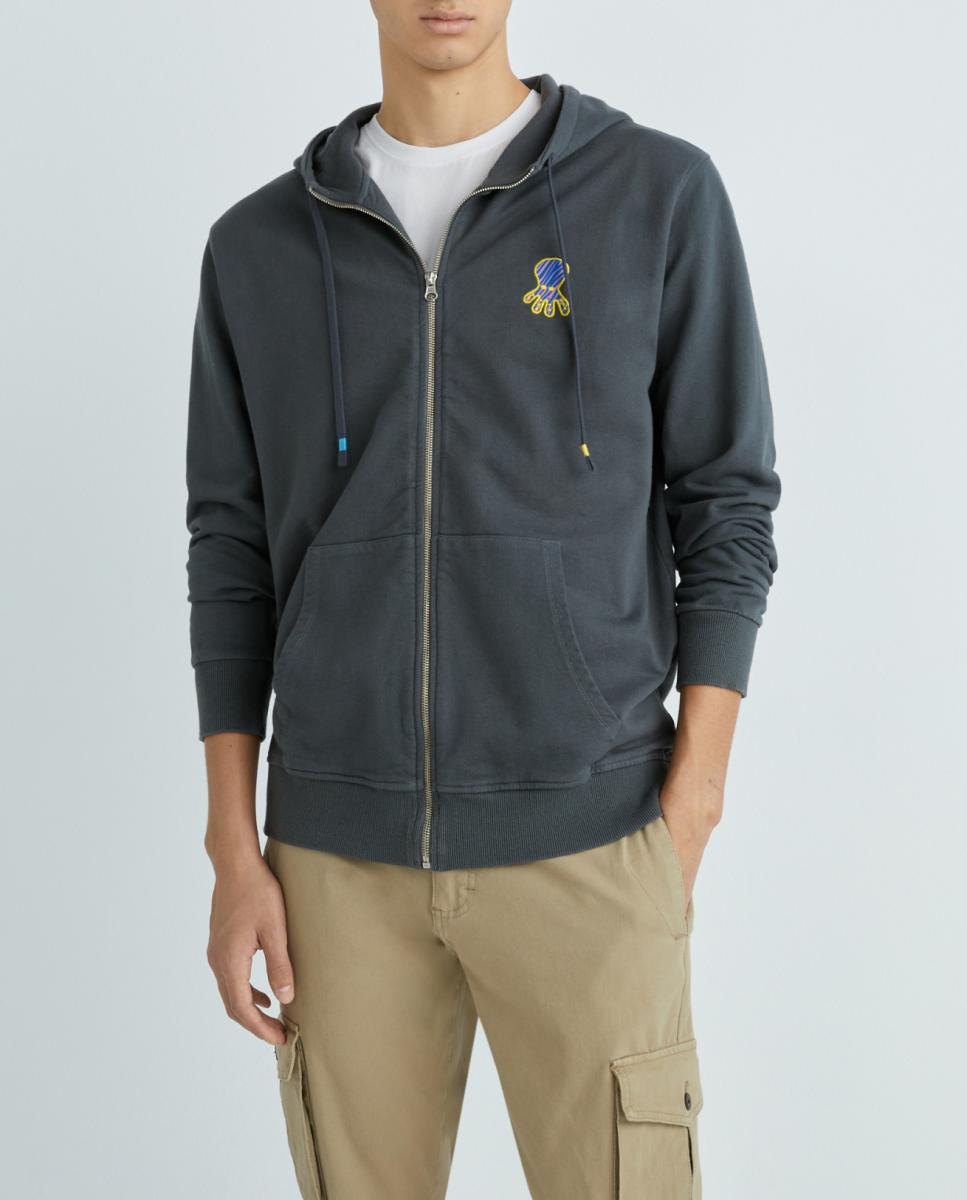 Imagen 0 de Sudadera canguro con cremallera de hombre