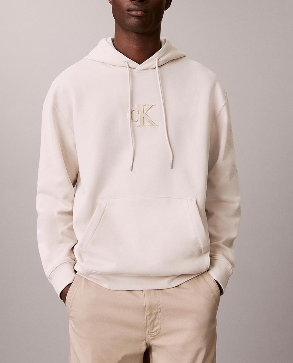 Imagen 0 de Sudadera hombre con capucha y logo en textura pecho