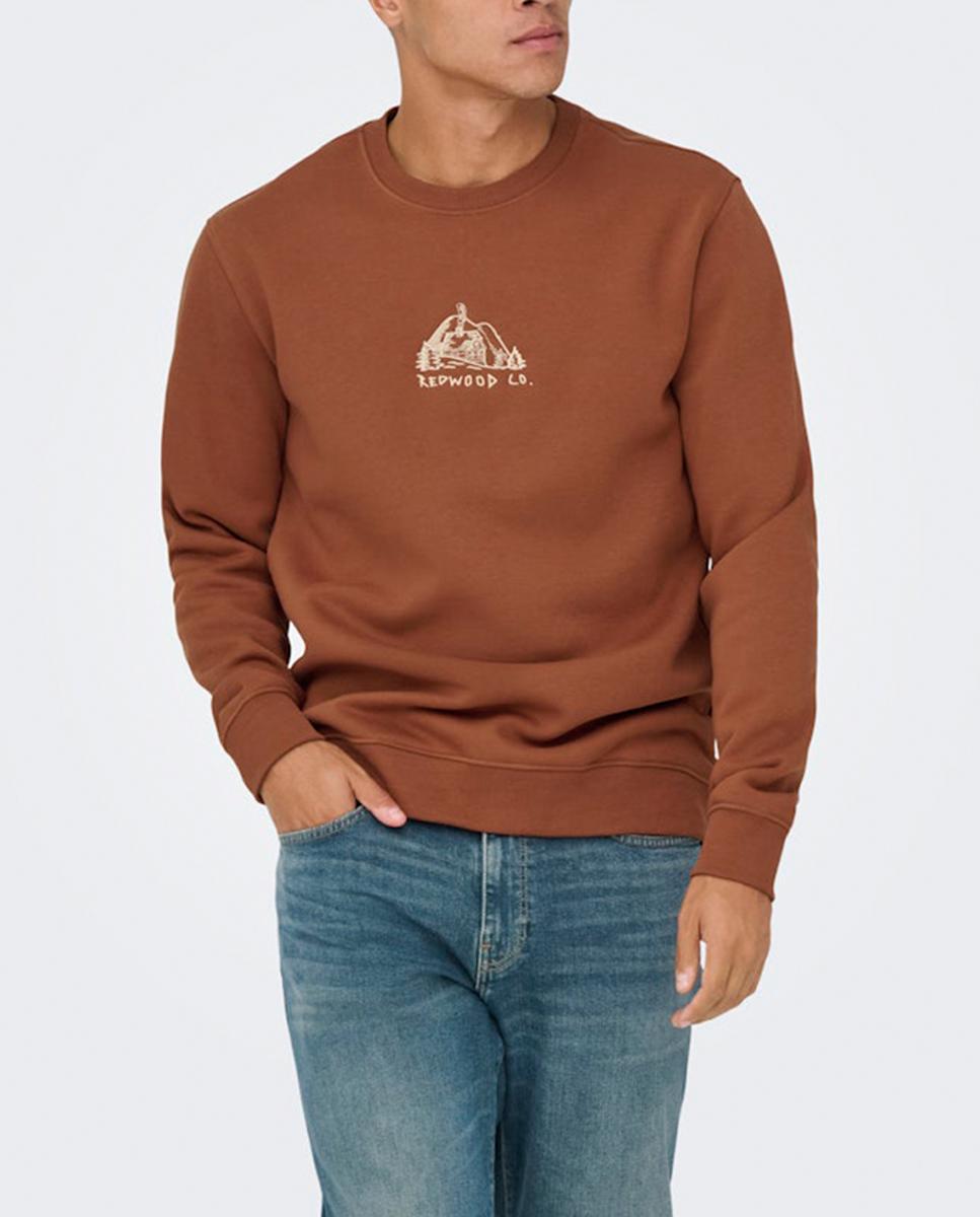 Imagen 0 de Sudadera de hombre de cuello redondo regular fit