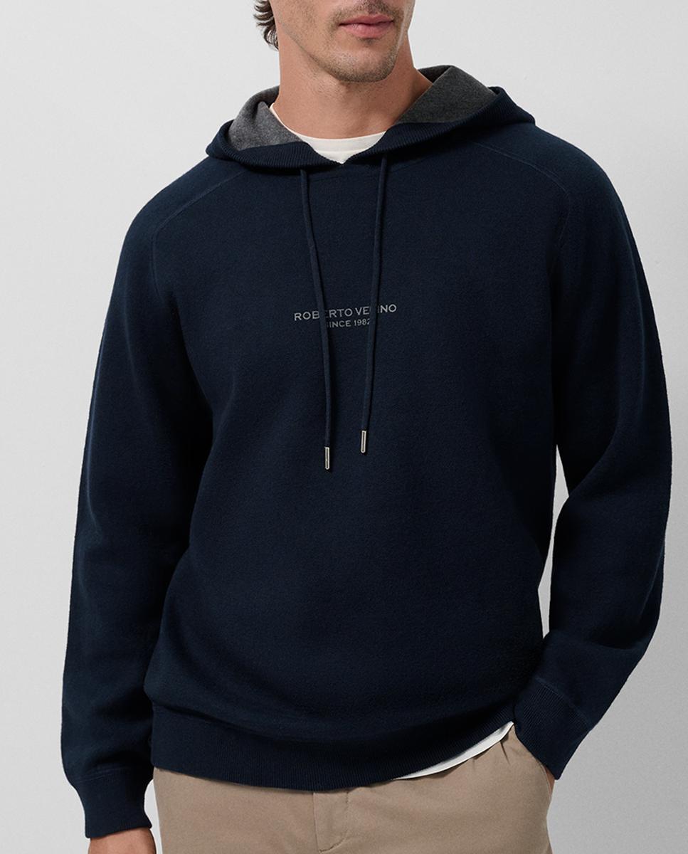 Imagen 0 de Sudadera de hombre con capucha de punto